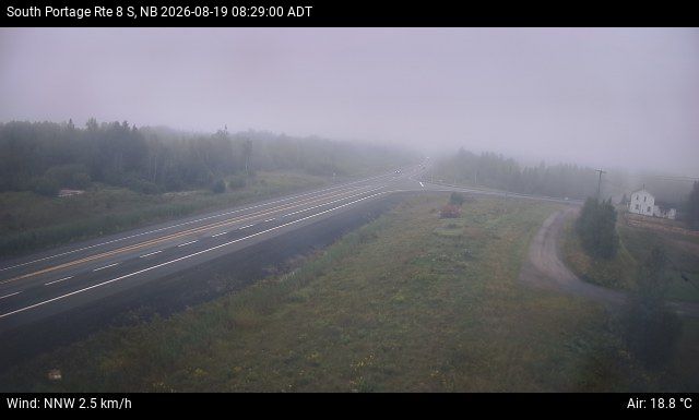 Web Cam image of South Portage (NB Highway 8)