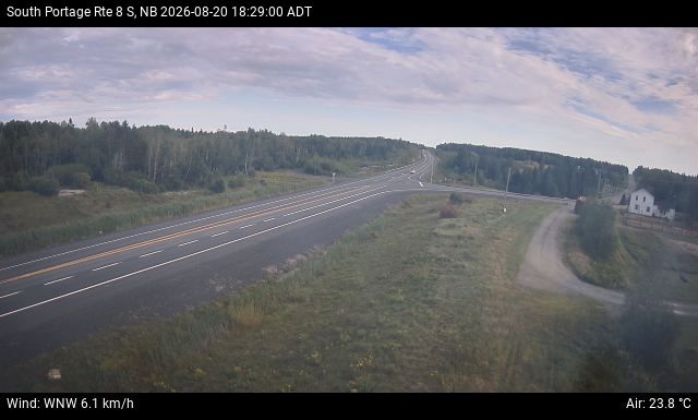 Web Cam image of South Portage (NB Highway 8)
