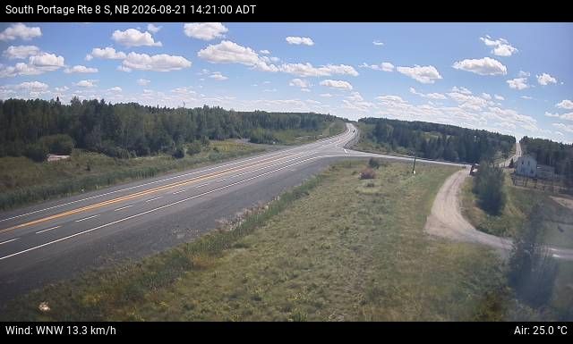 Web Cam image of South Portage (NB Highway 8)