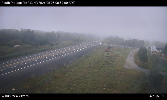 Web Cam image of South Portage (NB Highway 8)