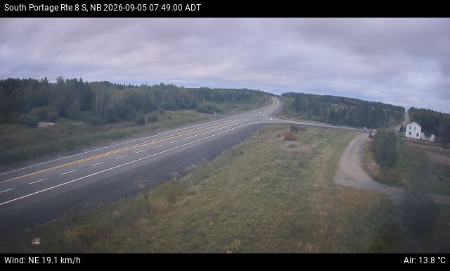 Web Cam image of South Portage (NB Highway 8)