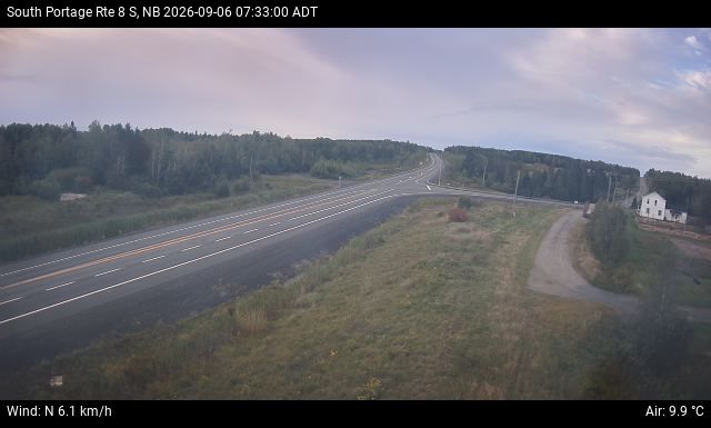 Web Cam image of South Portage (NB Highway 8)