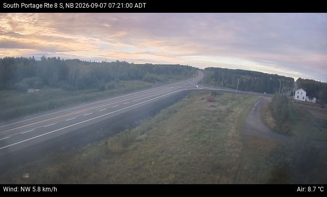 Web Cam image of South Portage (NB Highway 8)
