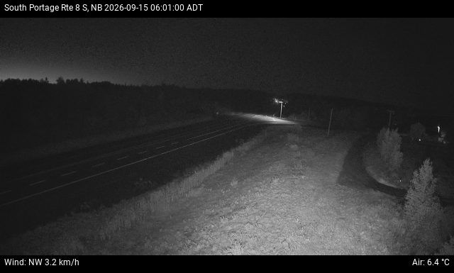 Web Cam image of South Portage (NB Highway 8)