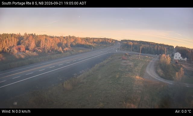 Web Cam image of South Portage (NB Highway 8)