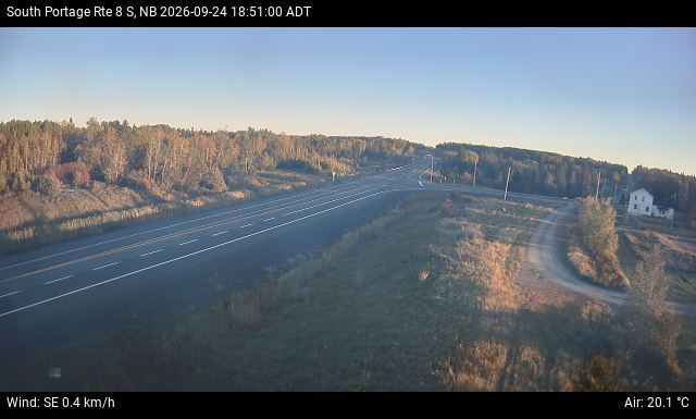 Web Cam image of South Portage (NB Highway 8)
