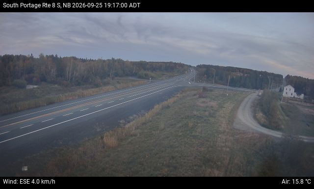 Web Cam image of South Portage (NB Highway 8)