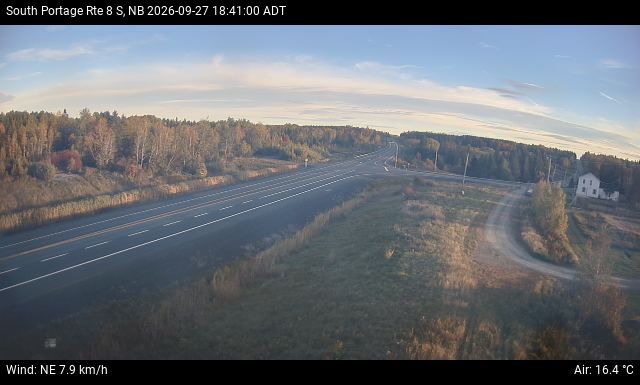 Web Cam image of South Portage (NB Highway 8)