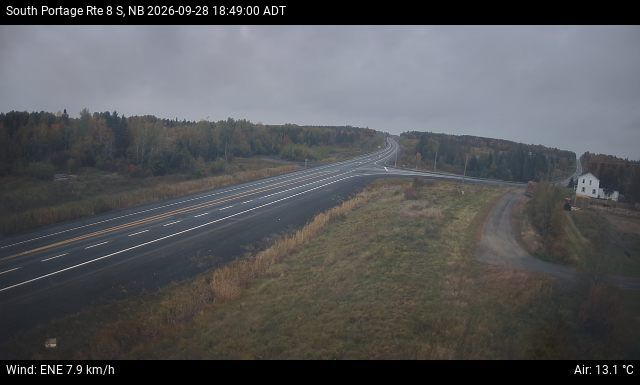 Web Cam image of South Portage (NB Highway 8)