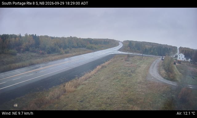 Web Cam image of South Portage (NB Highway 8)
