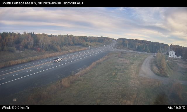 Web Cam image of South Portage (NB Highway 8)