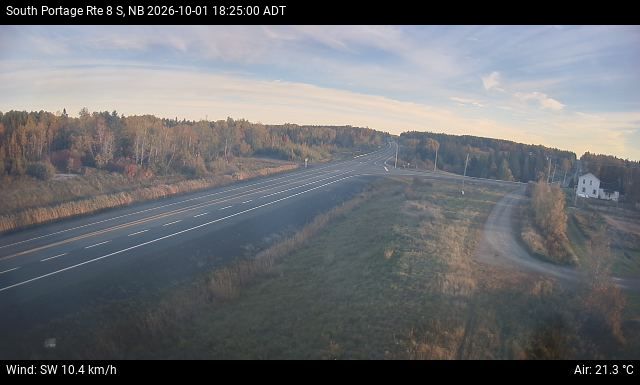 Web Cam image of South Portage (NB Highway 8)
