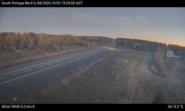 Web Cam image of South Portage (NB Highway 8)