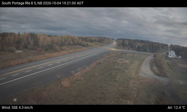 Web Cam image of South Portage (NB Highway 8)