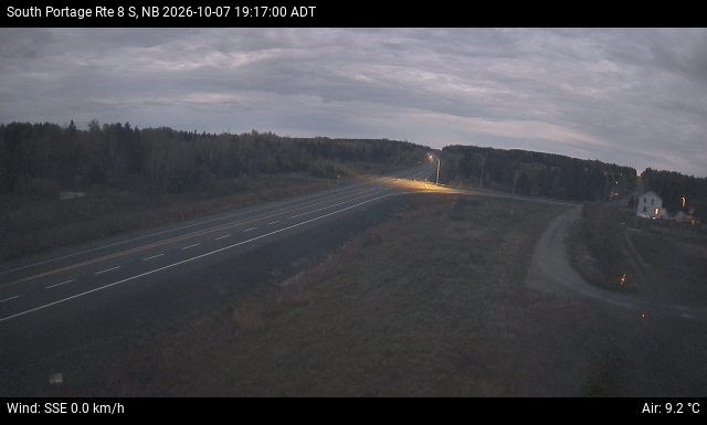 Web Cam image of South Portage (NB Highway 8)