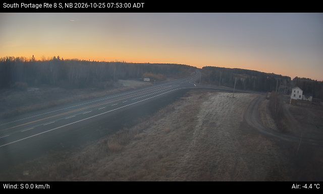 Web Cam image of South Portage (NB Highway 8)