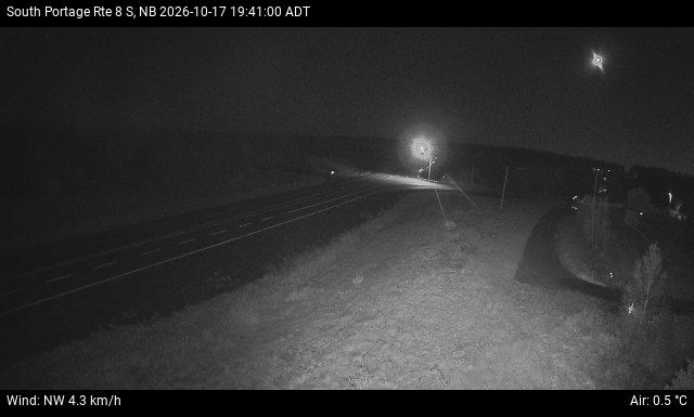 Web Cam image of South Portage (NB Highway 8)