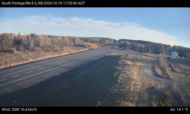Web Cam image of South Portage (NB Highway 8)