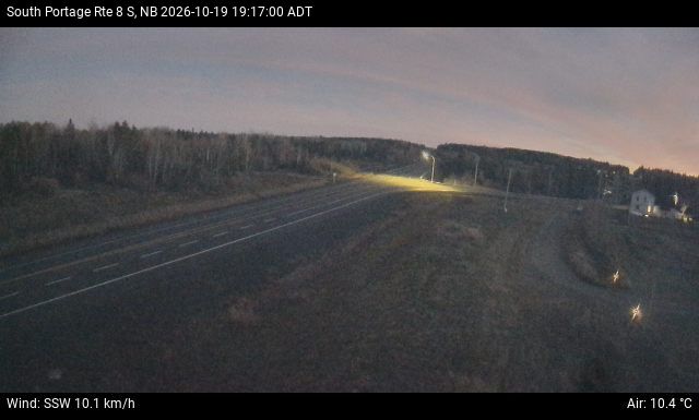 Web Cam image of South Portage (NB Highway 8)