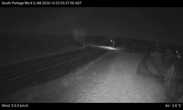 Web Cam image of South Portage (NB Highway 8)