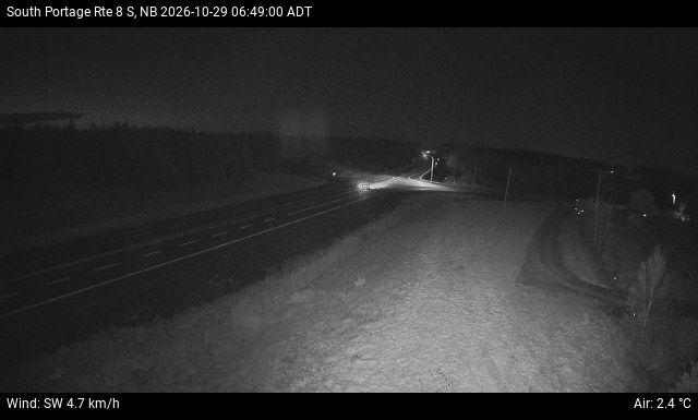 Web Cam image of South Portage (NB Highway 8)