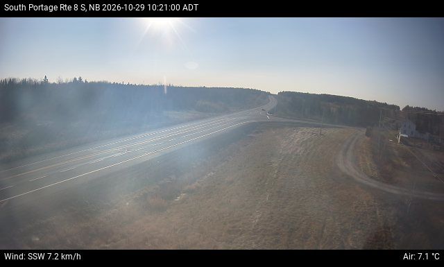 Web Cam image of South Portage (NB Highway 8)