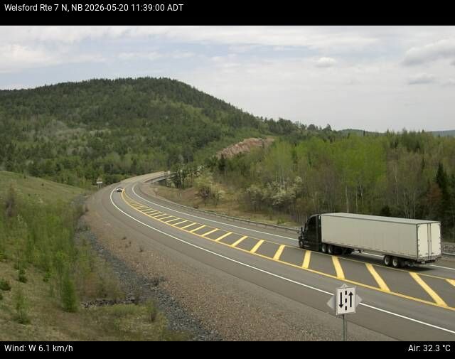 Web Cam image of Welsford (NB Highway 7)