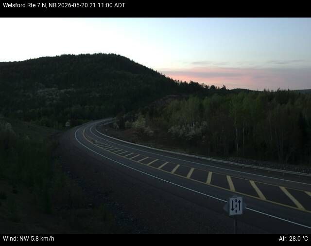 Web Cam image of Welsford (NB Highway 7)