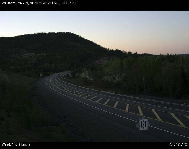 Web Cam image of Welsford (NB Highway 7)