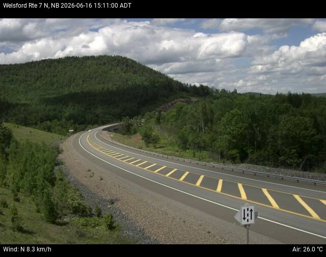 Web Cam image of Welsford (NB Highway 7)