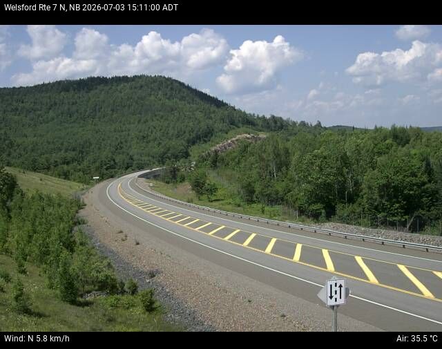 Web Cam image of Welsford (NB Highway 7)