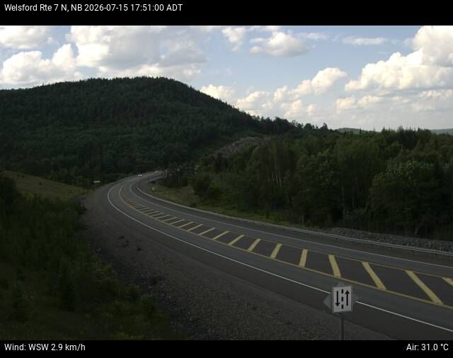 Web Cam image of Welsford (NB Highway 7)