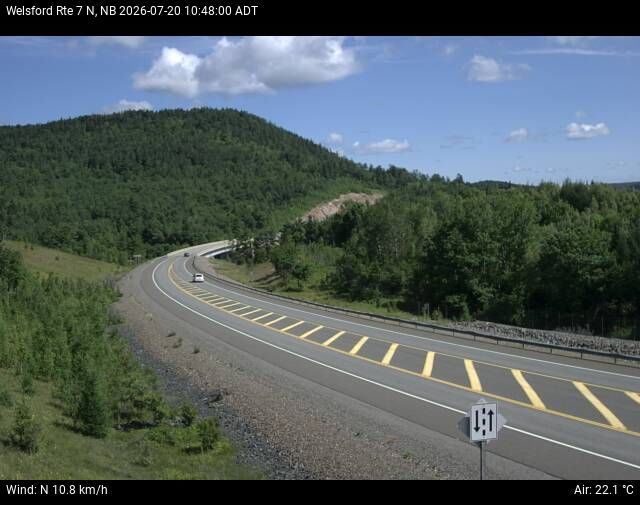 Web Cam image of Welsford (NB Highway 7)