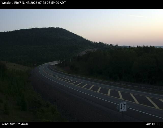 Web Cam image of Welsford (NB Highway 7)