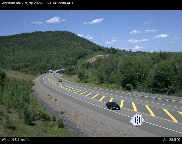 Web Cam image of Welsford (NB Highway 7)