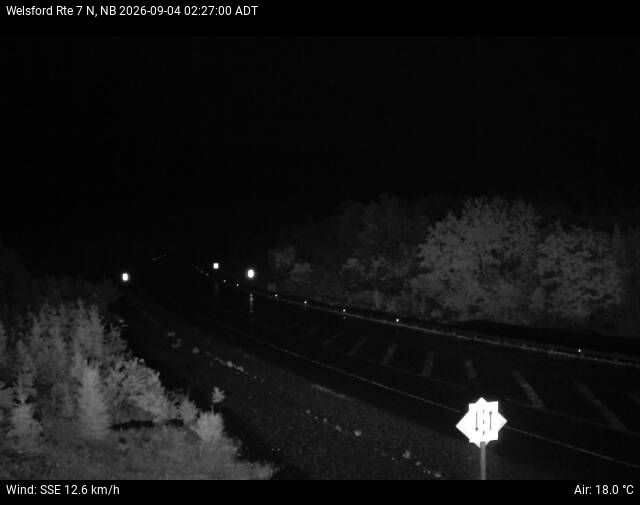 Web Cam image of Welsford (NB Highway 7)