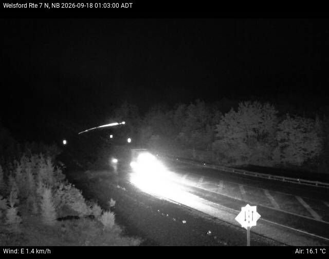 Web Cam image of Welsford (NB Highway 7)