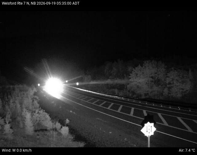 Web Cam image of Welsford (NB Highway 7)