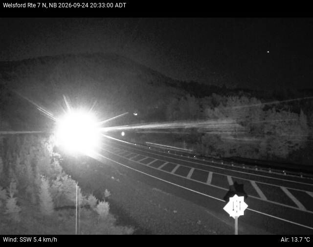 Web Cam image of Welsford (NB Highway 7)