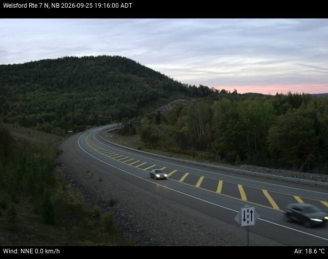 Web Cam image of Welsford (NB Highway 7)