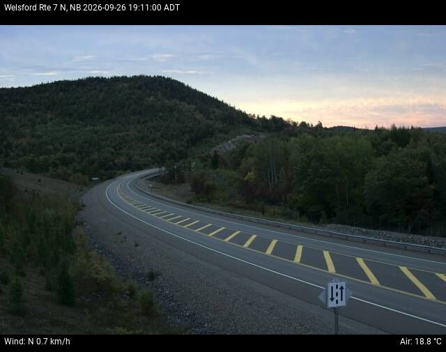Web Cam image of Welsford (NB Highway 7)