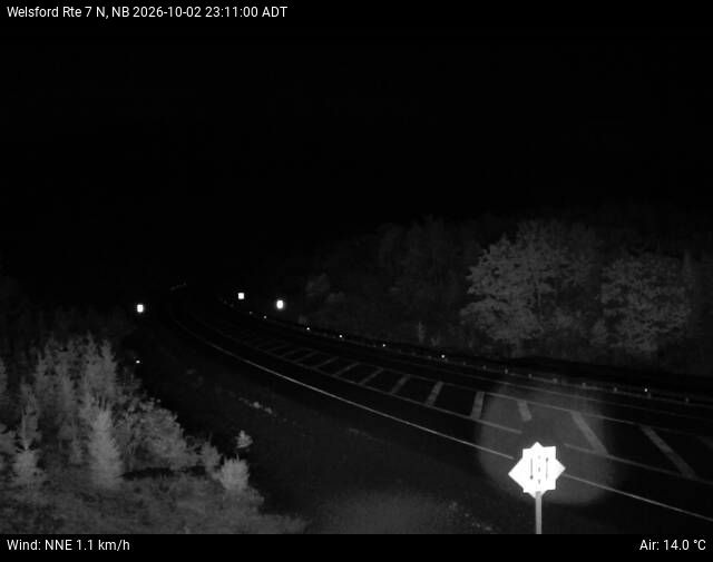 Web Cam image of Welsford (NB Highway 7)