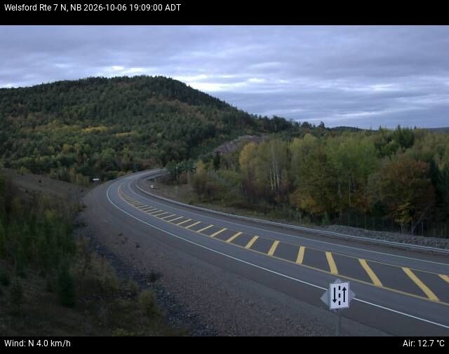 Web Cam image of Welsford (NB Highway 7)