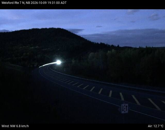 Web Cam image of Welsford (NB Highway 7)
