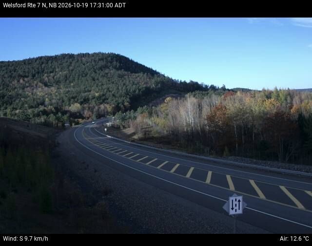 Web Cam image of Welsford (NB Highway 7)