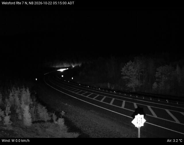 Web Cam image of Welsford (NB Highway 7)
