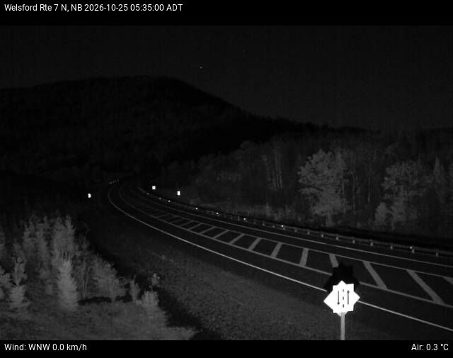 Web Cam image of Welsford (NB Highway 7)