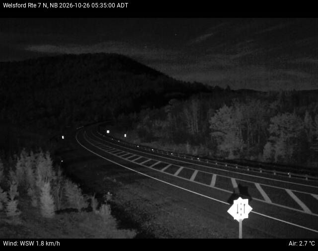 Web Cam image of Welsford (NB Highway 7)