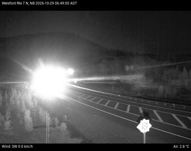 Web Cam image of Welsford (NB Highway 7)