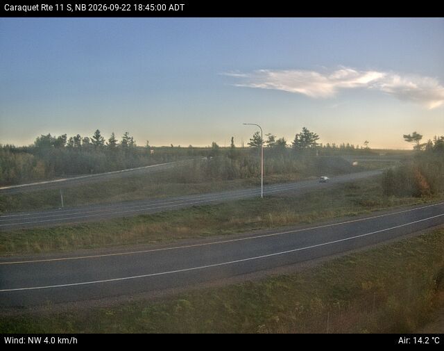 Web Cam image of Caraquet (NB Highway 11)